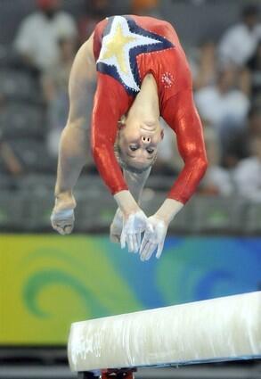 Shawn Johnson backflip