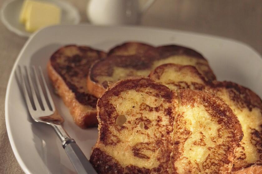 BREAKFAST: French toast by Square One Dining in Hollywood is made with brioche and crème anglaise.