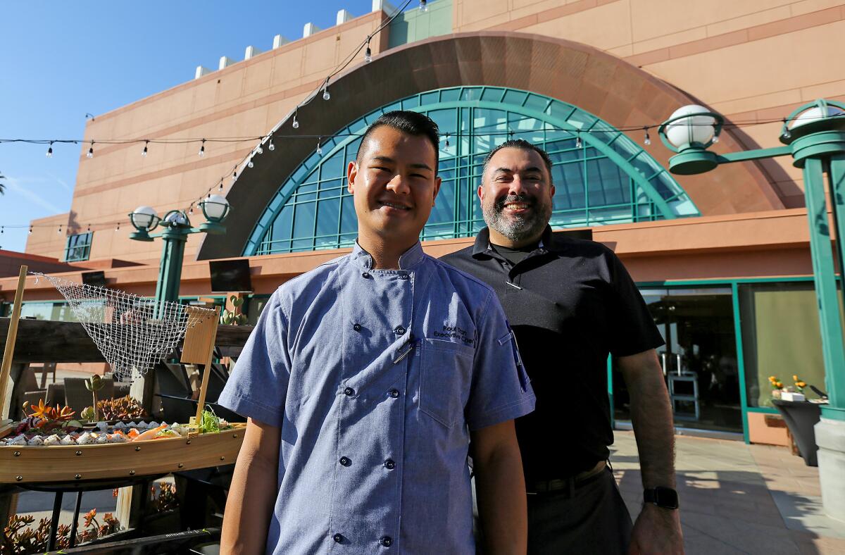 Executive chef Paul Tran and Food and Beverage operations director Roman Zavala.
