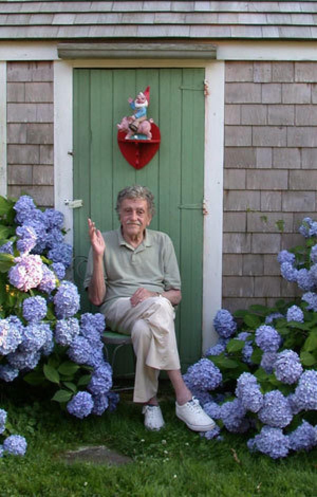 Novelist Kurt Vonnegut in Barnstable, Mass., in 2006.