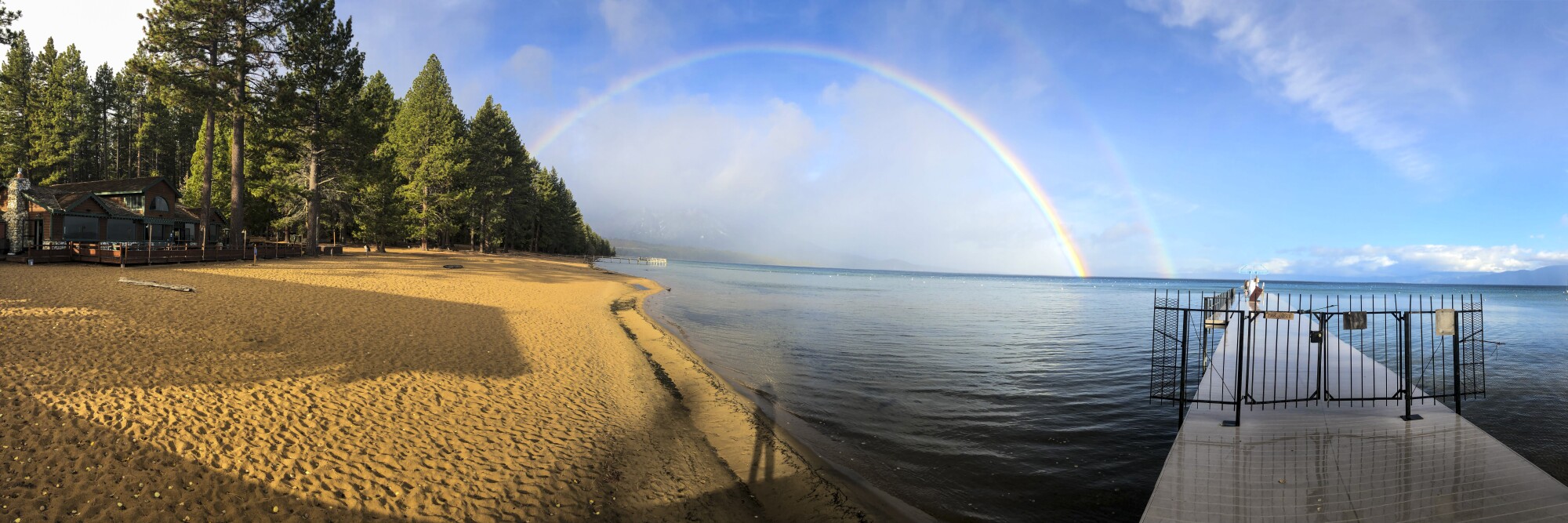 At Lake Tahoe, you sometimes catch a rainbow rising from the water or mushrooms rising from the forest floor.