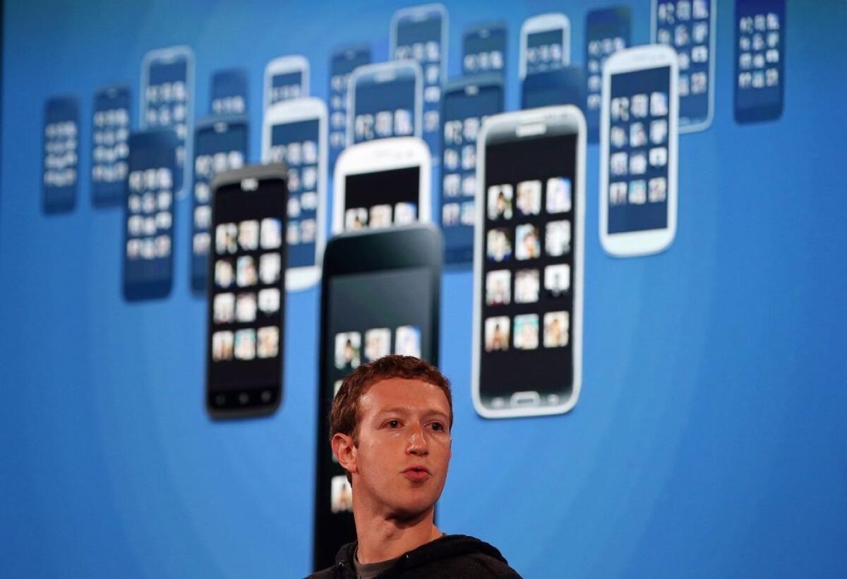 Facebook CEO Mark Zuckerberg speaks during an event at the company's headquarters on April 4, 2013, in Menlo Park, Calif.