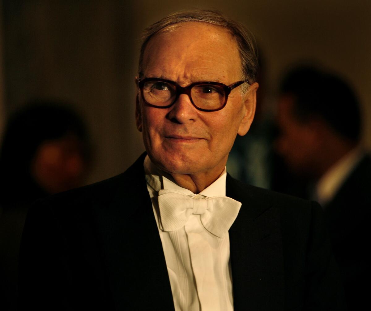 Ennio Morricone received an Oscar nomination for original score for "The Hateful Eight."