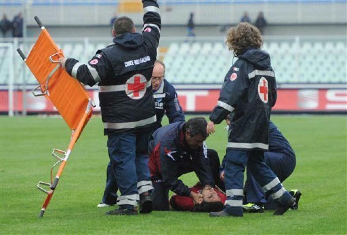Italian footballer dies after collapsing during Serie B match