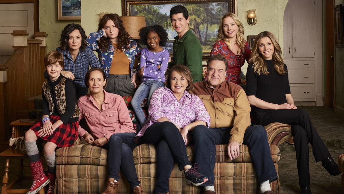 The cast of the "Roseanne" revival, which was canceled Tuesday after a racist tweet posted by series creator and star Roseanne Barr.