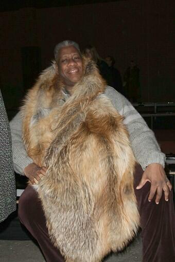 American editor-at-large for Vogue magazine Andre Leon Talley attends the Thakoon Fall 2010 Fashion Show.