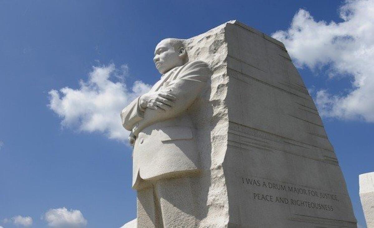 The Martin Luther King Jr. Memorial on the National Mall in Washington, D.C., was dedicated in 2011. The civil rights leader who would have turned 84 on Jan. 15.