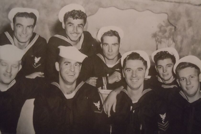 Cooks and bakers aboard the USS Indianapolis. From the book 'Indianapolis: The True Story of the Worst Sea Disaster in U.S. Naval History and the Fifty-Year Fight to Exonerate An Innocent Man' by Lynn Vincent and Sara Vladic.