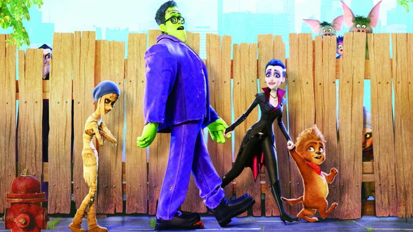 A scene from the animated movie "Monster Family."