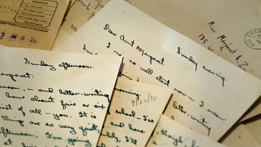 Letters written during World War Il.