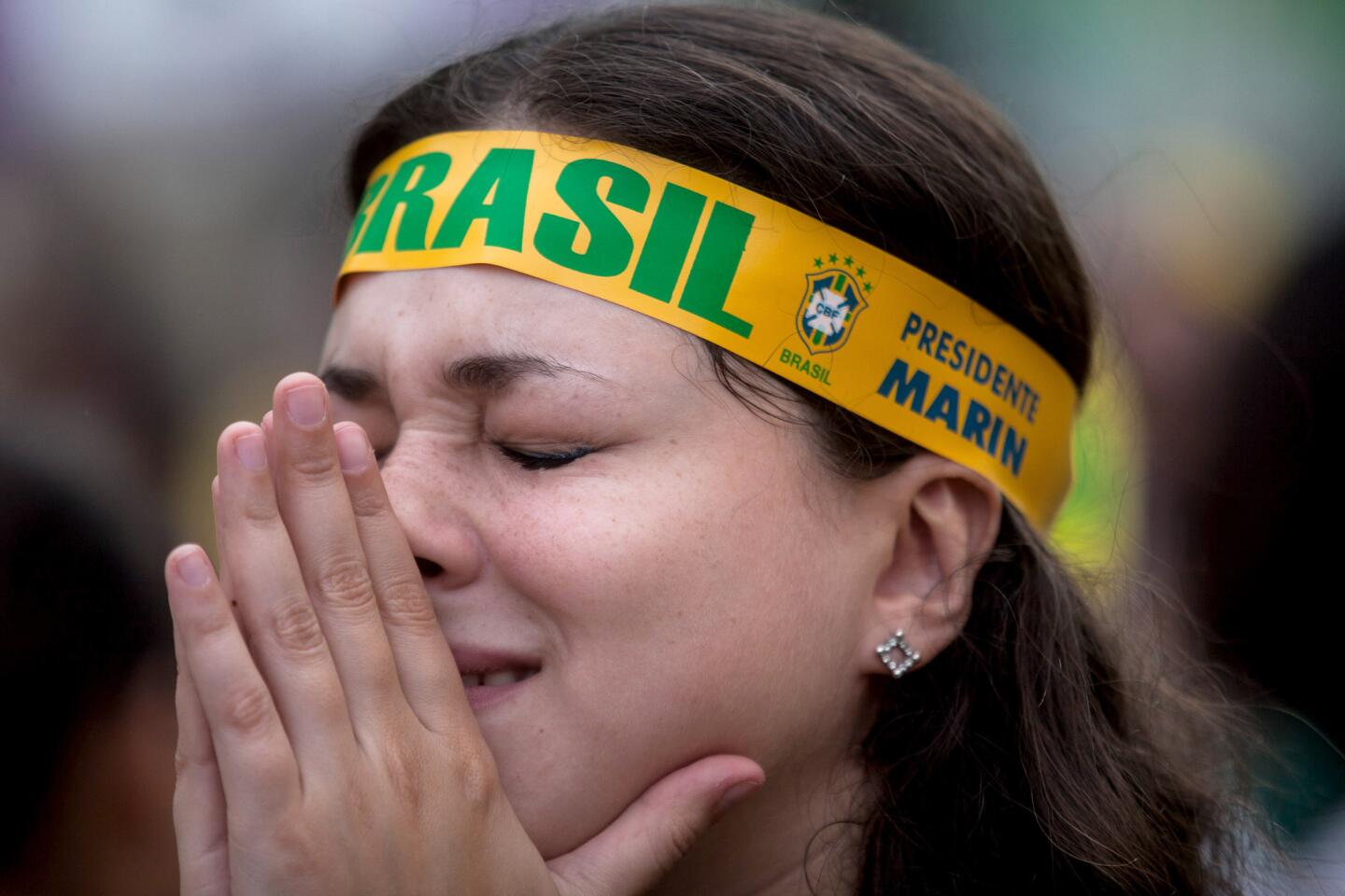World Cup Fans Gather To Watch Brazil v Chile In First Knockout Stage Match