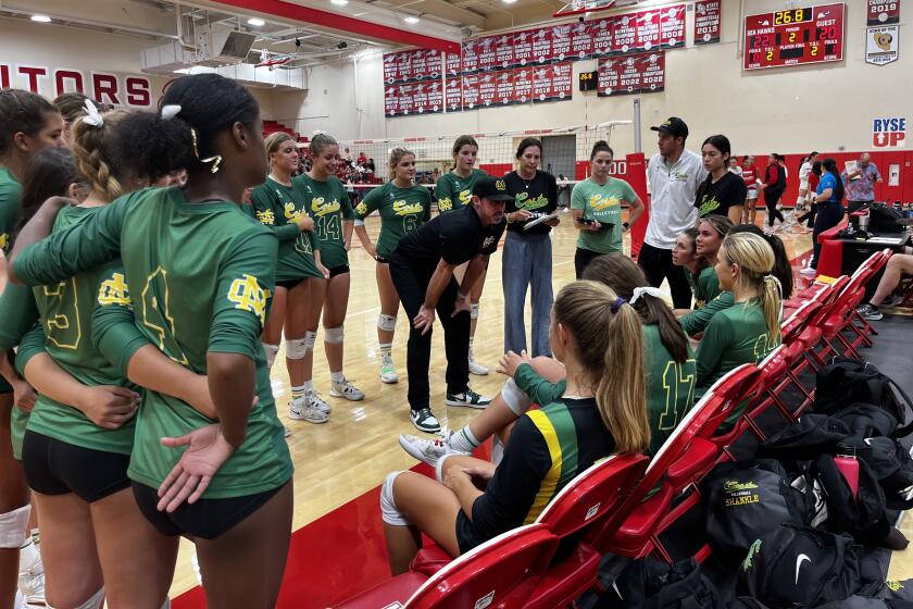 Mira Costa coach Cam Green, who called the new Southern Section girls' volleyball playoff.