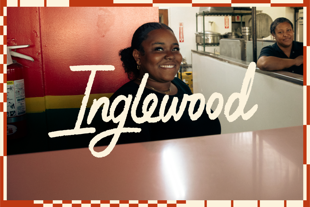 Inglewood written text over photo of restaurant staff