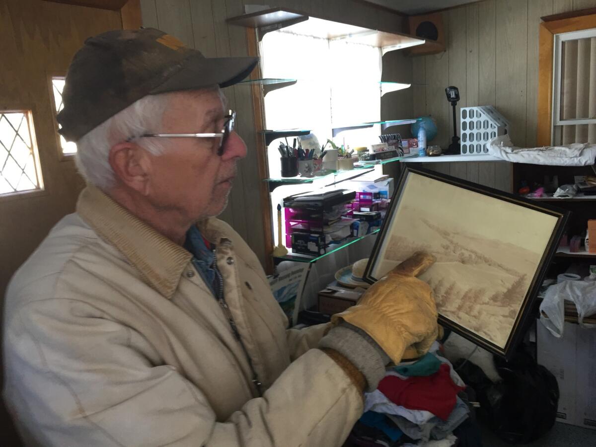 Bill Sunderlin, 78, points out the Tex Lodge Ranch Resort owned by his grandparents in Iola. They lost it when the town was flooded to make way for a reservoir.
