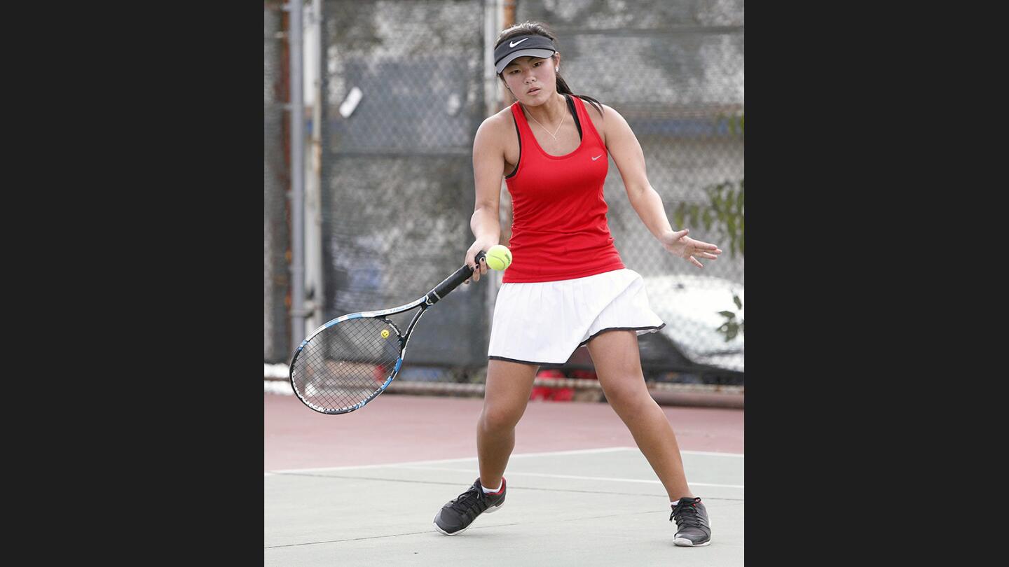 Photo Gallery: Glendale vs. Hemet in CIF semifinal girls' tennis