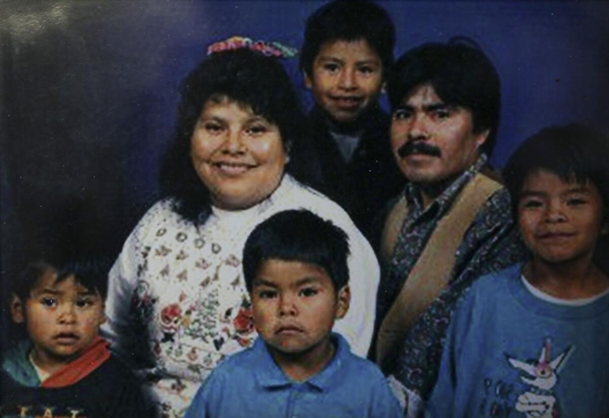 An undated photo of the Rivera Family.  