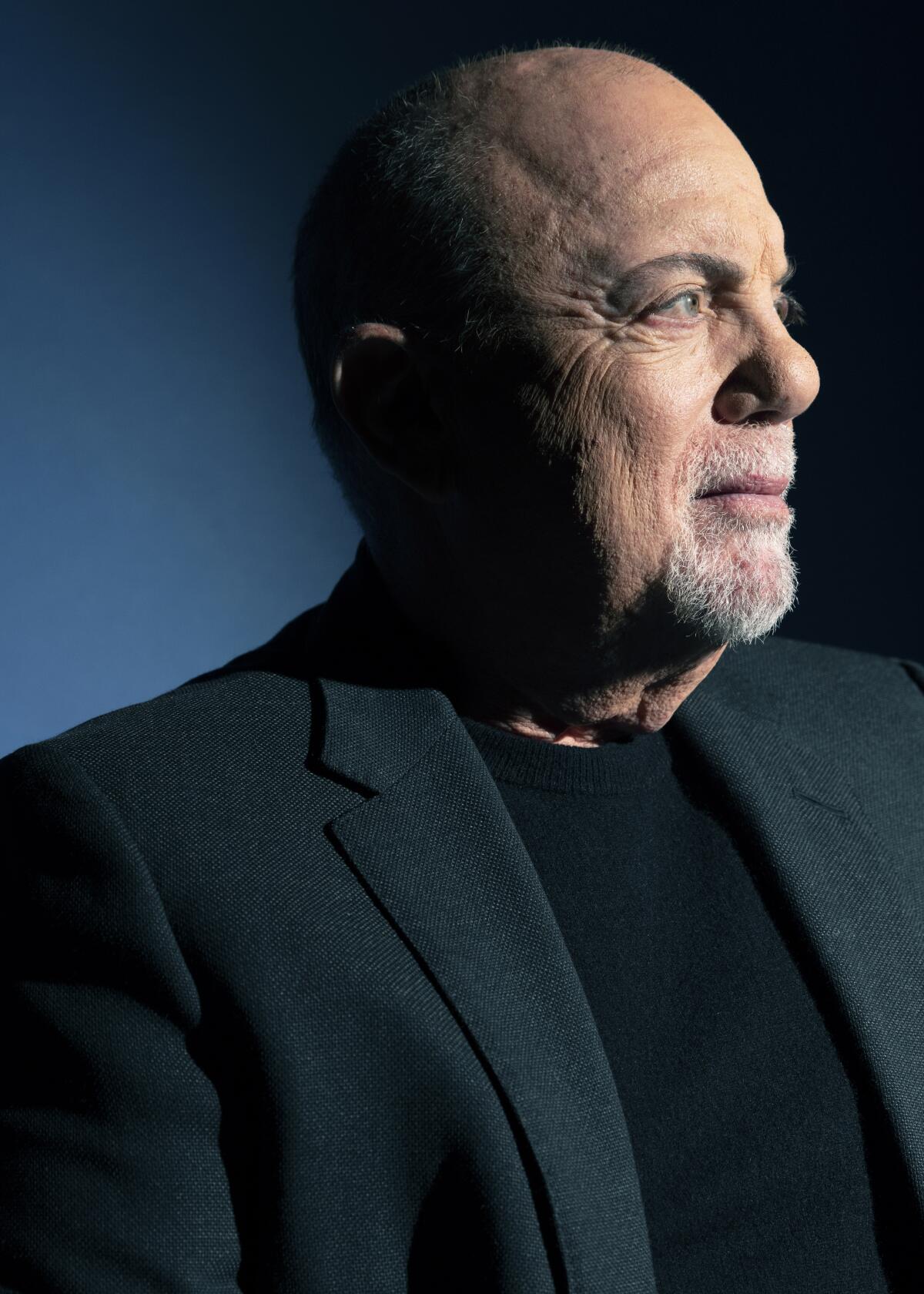 Billy Joel, backstage at Madison Square Garden in New York, on January 11, 2024.