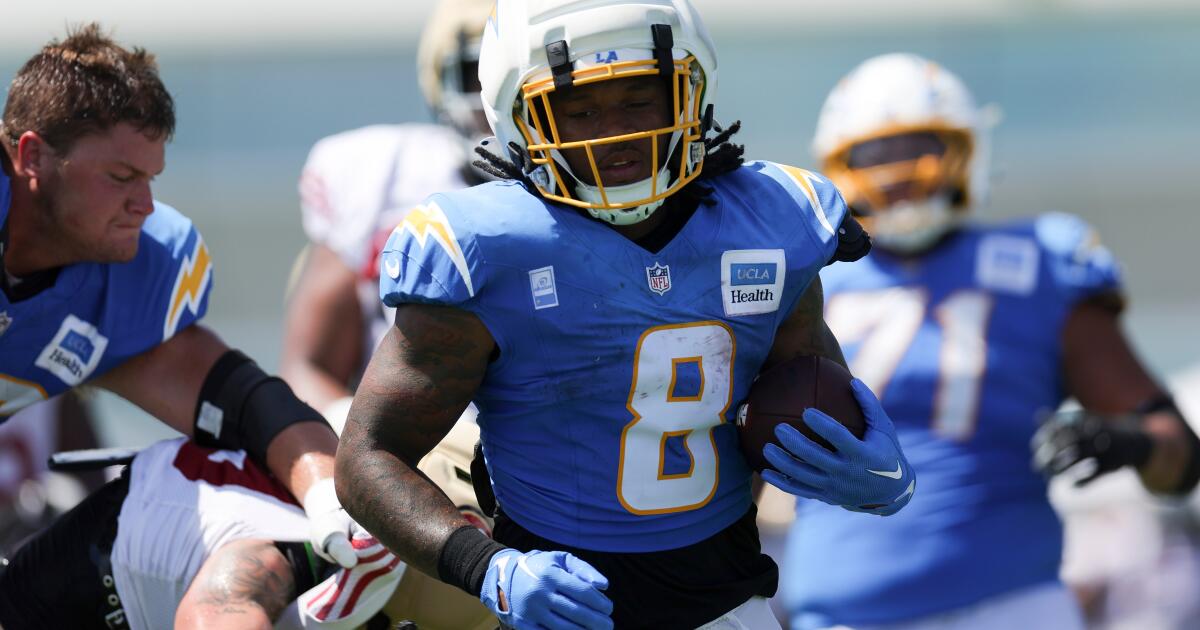 ‘Nobody wants to tackle that guy.' Chargers' Omarion Hampton is primed for a breakout