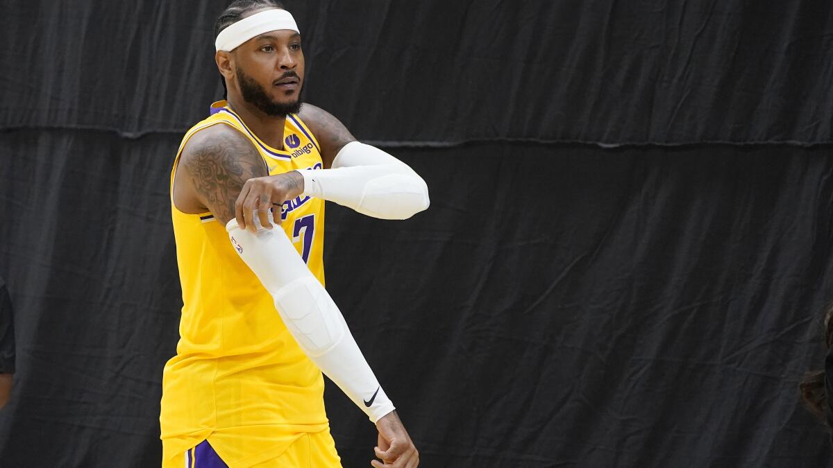 Carmelo Anthony explains feelings after first workout in Lakers gear