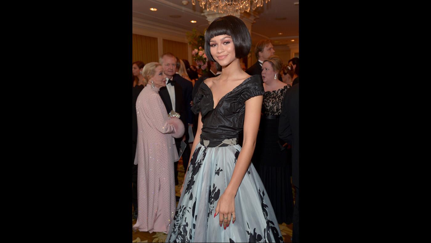 Actress Zendaya attends the Princess Grace Awards Gala.