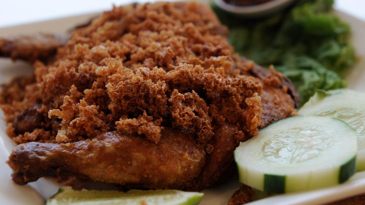 The Indonesian fried chicken at Merry's House of Chicken.