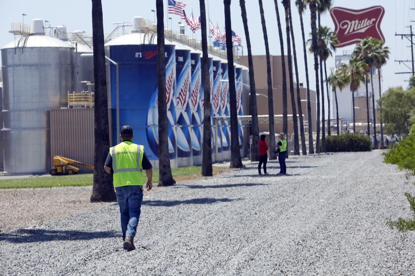 The MillerCoors brewery in Irwindale on June 16, 2014.