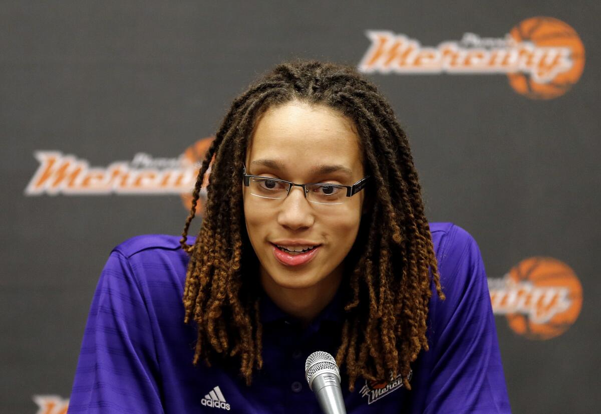 "I'm so glad that we're finally making a push to the LGBT community who is a strong supporter of the WNBA," No. 1 draft pick Brittney Griner says.