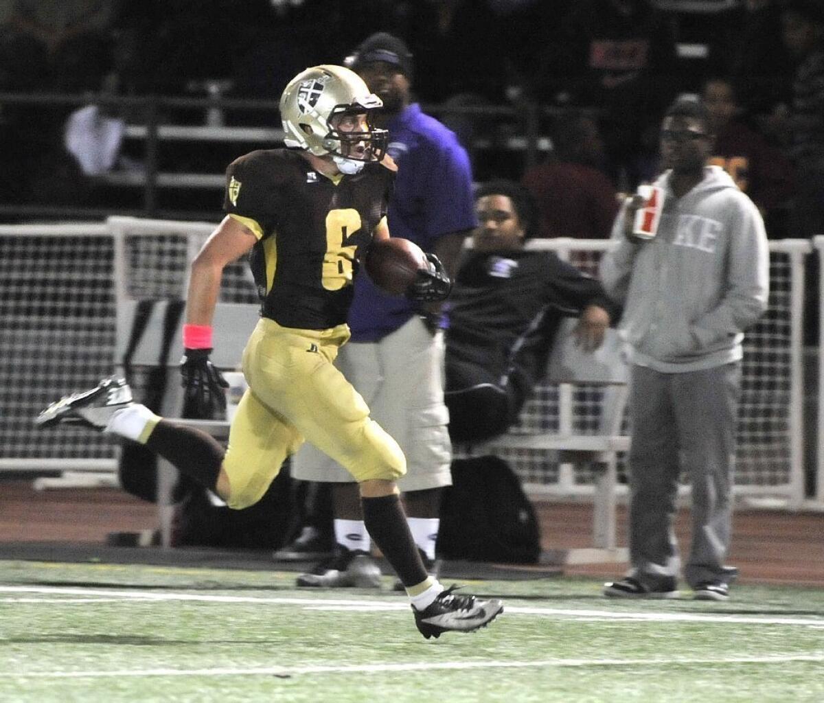 Joe Mudie led the St. Francis High football team to its first 7-0 start since 2005 with 183 yards and two long touchdowns on 15 carries against Cathedral.