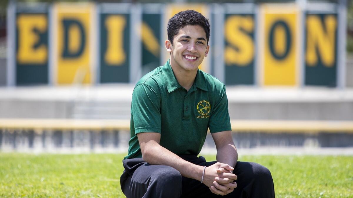 Elijah Palacio, a transfer from Calvary Chapel High, felt at home at Edison. "Here, I have a voice,” Palacio said. “I’m not that kid at Calvary where I have to be quiet and I have to do what is said that I have to do. Going here, I had the choices."