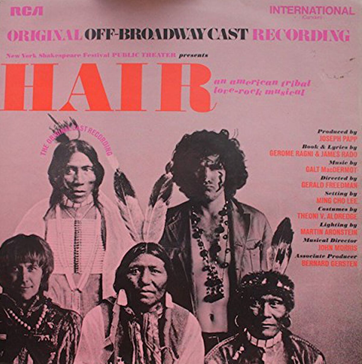 The original cast recording of Joseph Papp's "Hair," "an American tribal love-rock musical"
