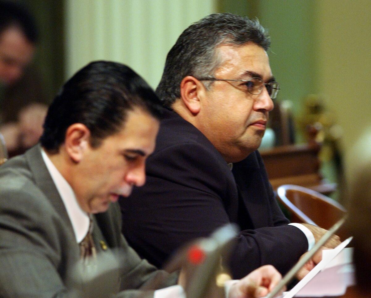 State Sen. Ron Calderon (D-Montebello), right, pictured in 2004, has attracted scrutiny for his use of campaign funds. He's now said to be under federal investigation.