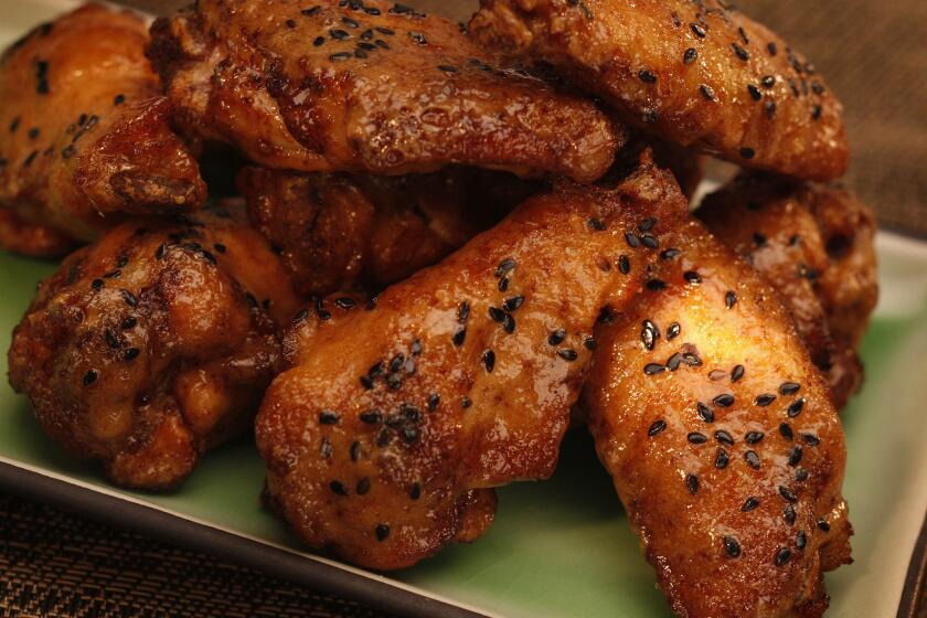 Sweet with just a hint of tang, these wings go perfect with a bowl of peanut sauce.