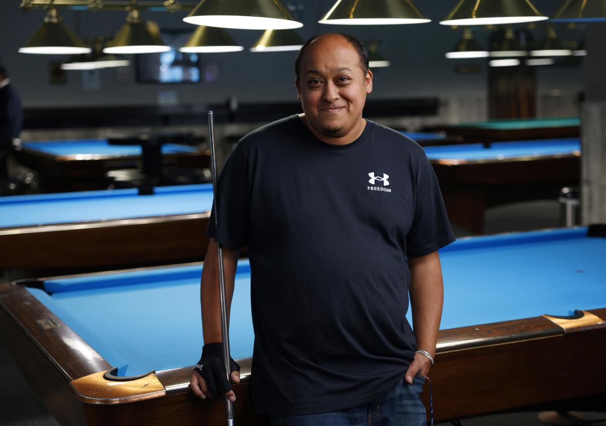 Nayan Tamrakar, shown here at On Cue Billiards