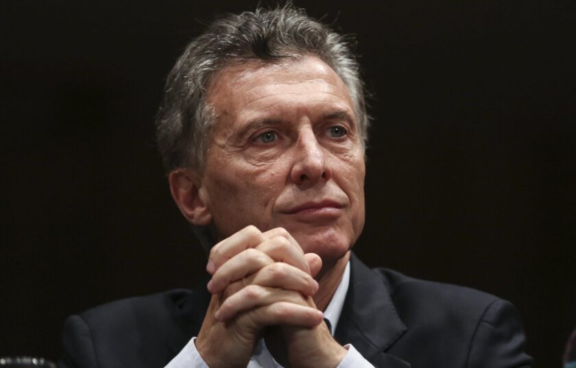 President-elect Mauricio Macri holds a news conference in Buenos Aires on Nov. 23 after winning Argentina's presidential election the day before.