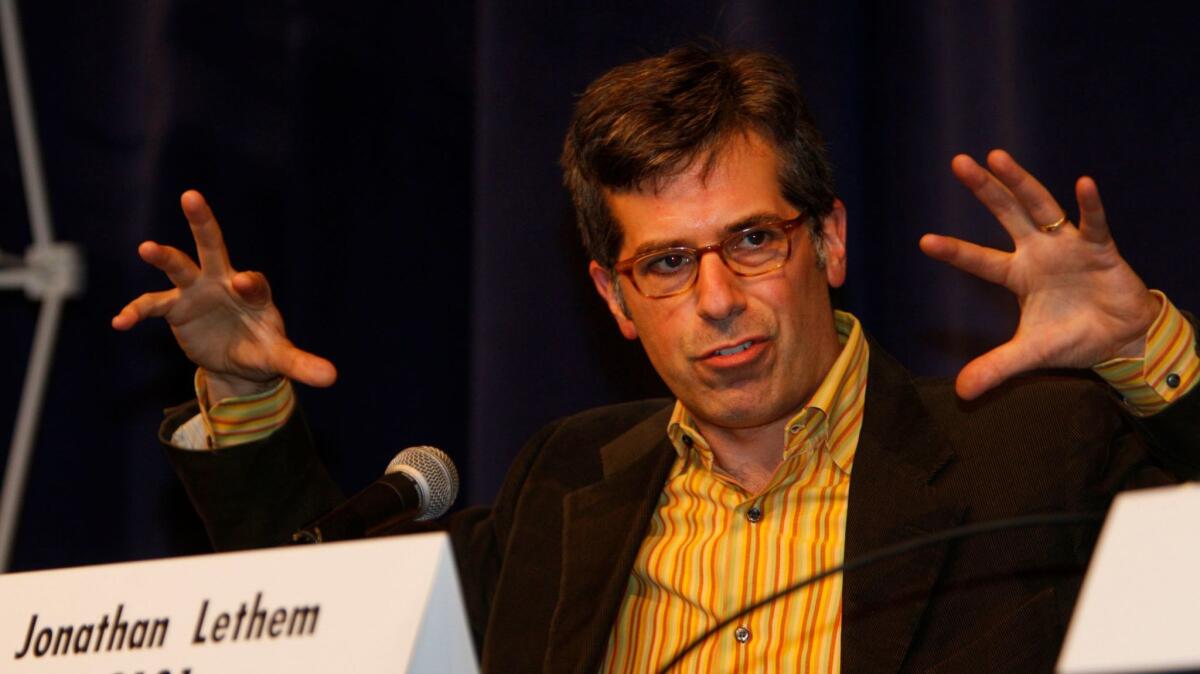 Jonathan Lethem at the Festival of Books in 2011. (Allen J. Schaben / Los Angeles Times)