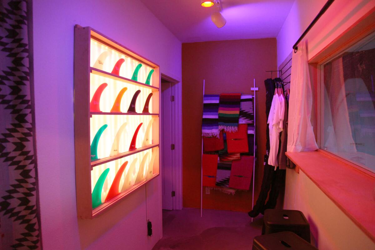 Surf Lounge offers an assortment of surfing and beach-related items.