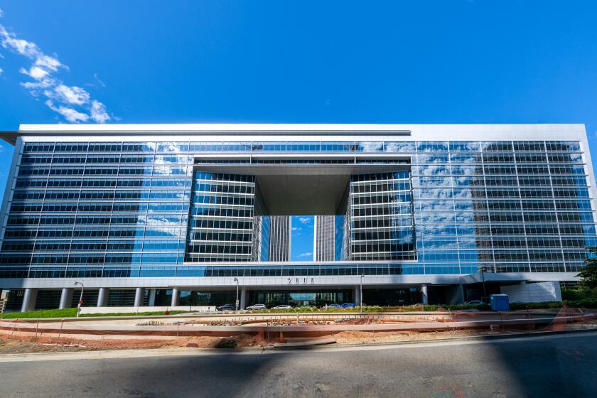 A general view of the CAA talent agency in Century City on August 12, 2020 in Century City, California.