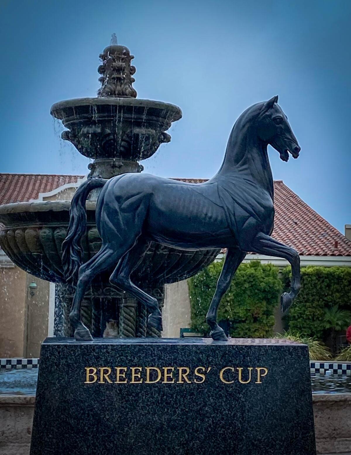 This Breeders' Cup statue