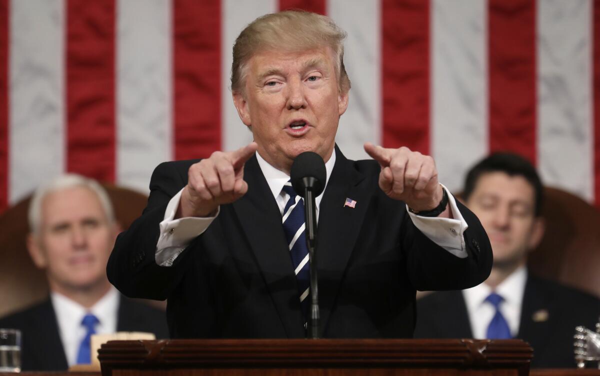 President Trump addressed a joint session of Congress on Tuesday night.