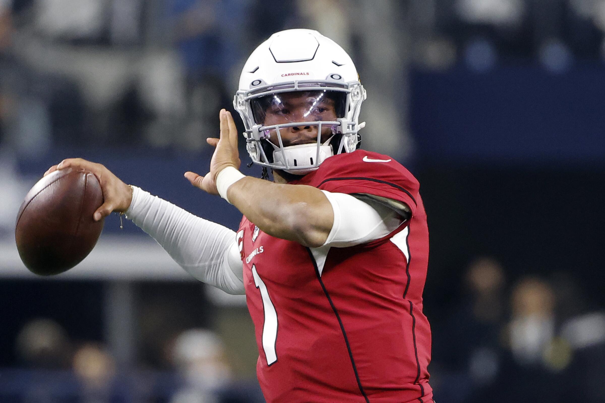 Arizona Cardinals quarterback Kyler Murray passes against the Dallas Cowboys on Sunday.