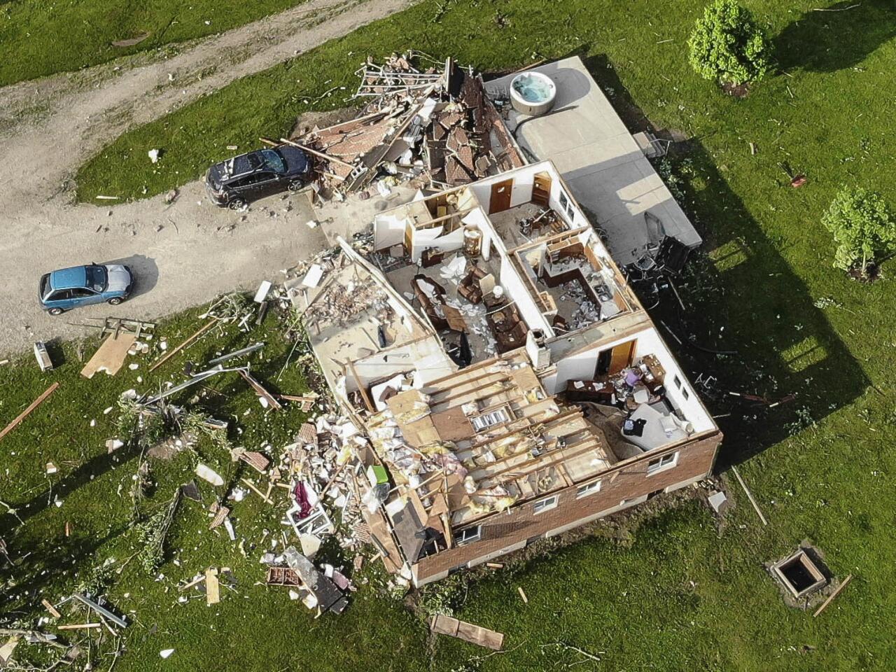 Tornadoes leave trail of destruction across Ohio and Indiana