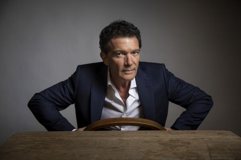 BURBANK, CA --OCTOBER 26, 2019 —Actor Antonio Banderas is photographed in promotion of his film, “Pain and Glory,” before the Los Angeles Times’ Envelope Roundtable of actors, at Machinima Studios, in Burbank, CA, Oct 26, 2019. (Jay L. Clendenin / Los Angeles Times)