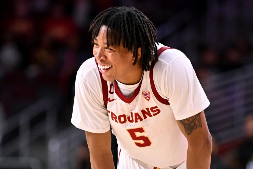 Los Angeles, California November 15, 2022-USC guard Boogie Ellis during a recent game.