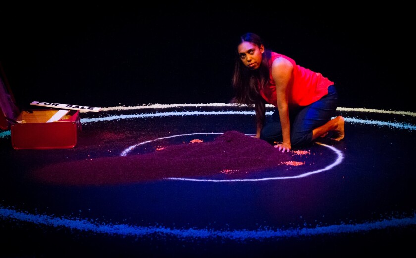 Chenoa Deemal in “The 7 Stages of Grieving” at the Skylight Theatre.