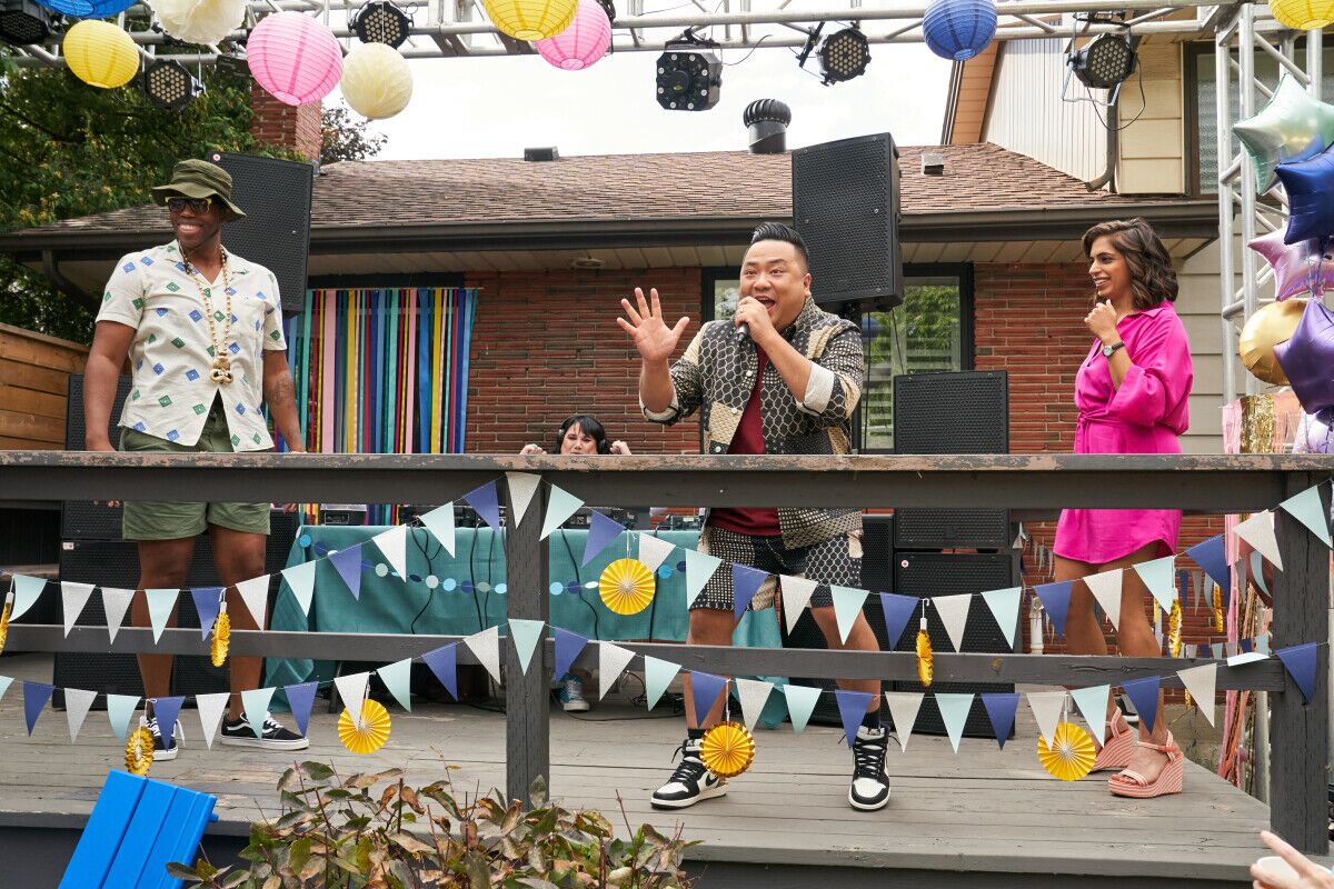 Kardinal Offishall, Andrew Phung and Rakhee Morzaria in "Run the Burbs."