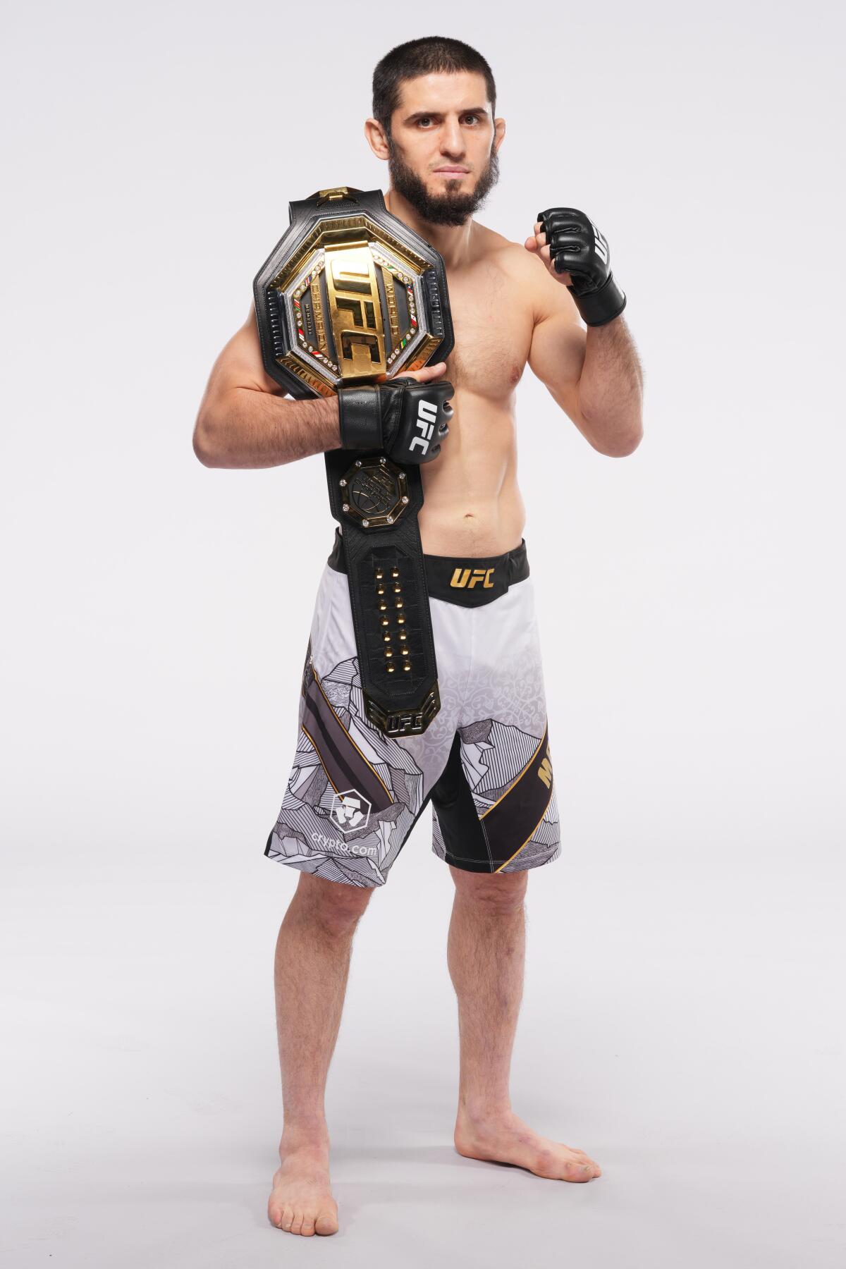LOS ANGELES, CALIFORNIA - JANUARY 15: Islam Makhachev