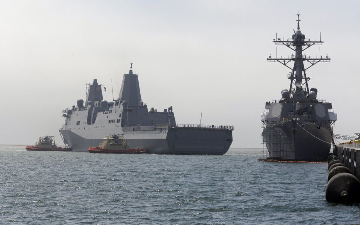 The ninth amphibious transport dock Somerset, home-ported in San Diego, has ordered its crew to remain on board as local Navy COVID-19 cases soar.