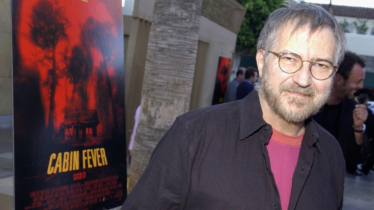 Director Tobe Hooper arrives for the Los Angeles premiere of the film "Cabin Fever."
