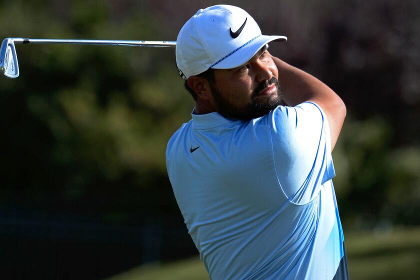 LAS VEGAS, NV - NOVEMBER 03: J.J. Spaun hits his approach shot on the 16th hole during the second round of the Shriners Hospitals For Children Open at the TPC Summerlin on November 3, 2017 in Las Vegas, Nevada. (Photo by Robert Laberge/Getty Images) ** OUTS - ELSENT, FPG, CM - OUTS * NM, PH, VA if sourced by CT, LA or MoD **