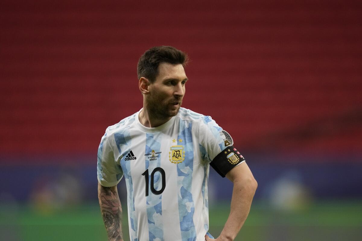 La foto del lunes 21 de junio de 2021 muestra a Lionel Messi